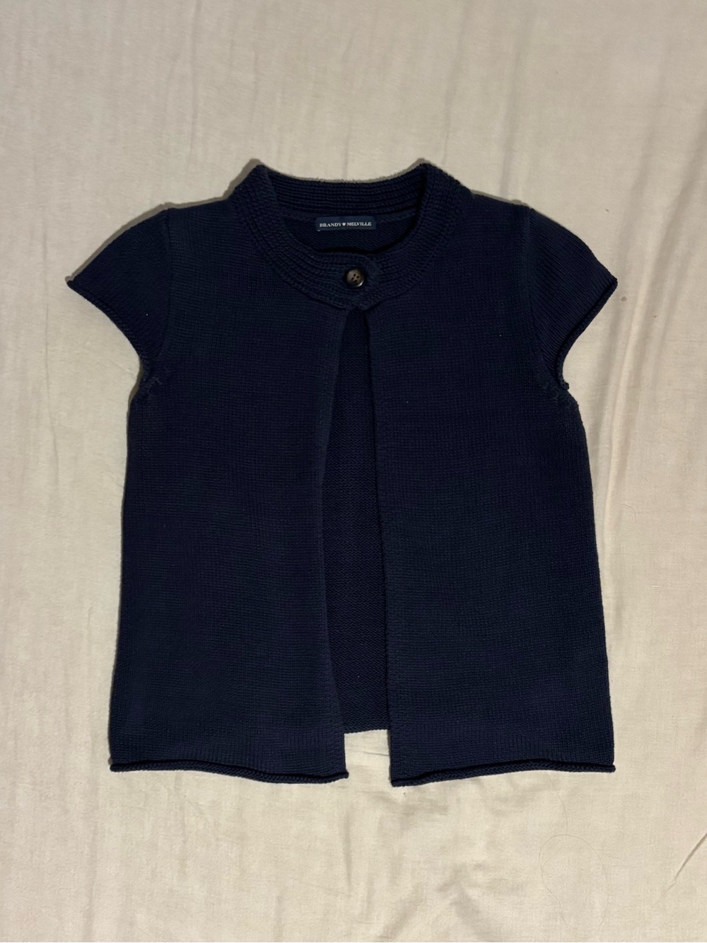 Brandy Melville Navy Button-Front Cardigan